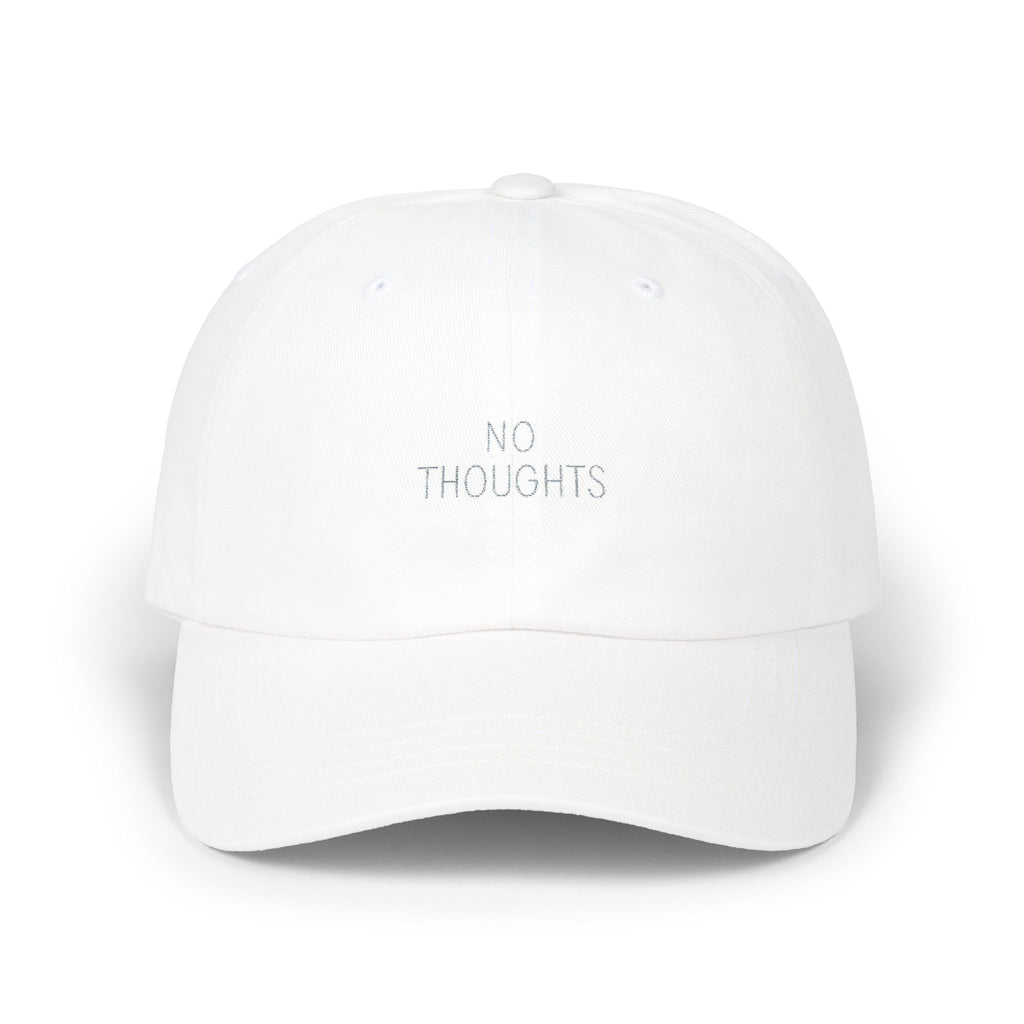 Classic Dad Cap with 'No Thoughts' Embroidery