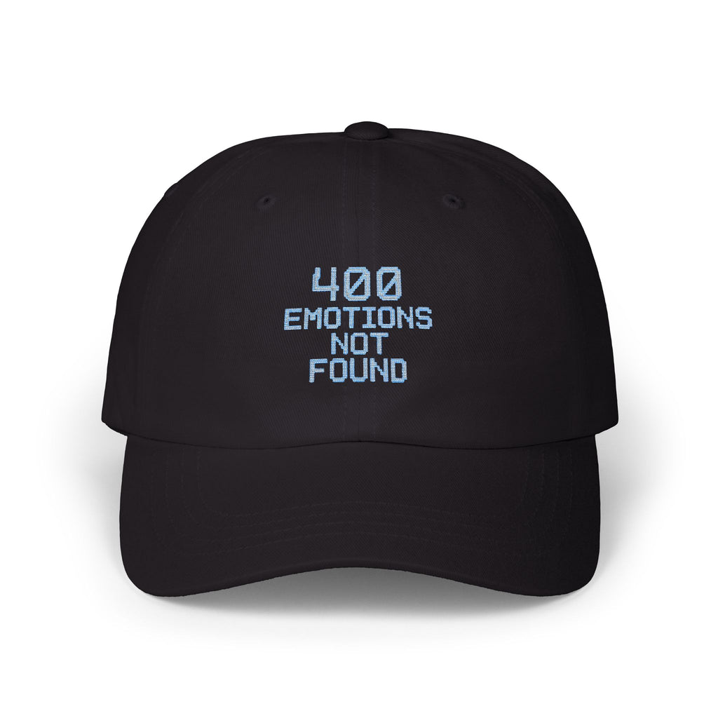 Classic Dad Cap with '400 Emotions Not Found' Design