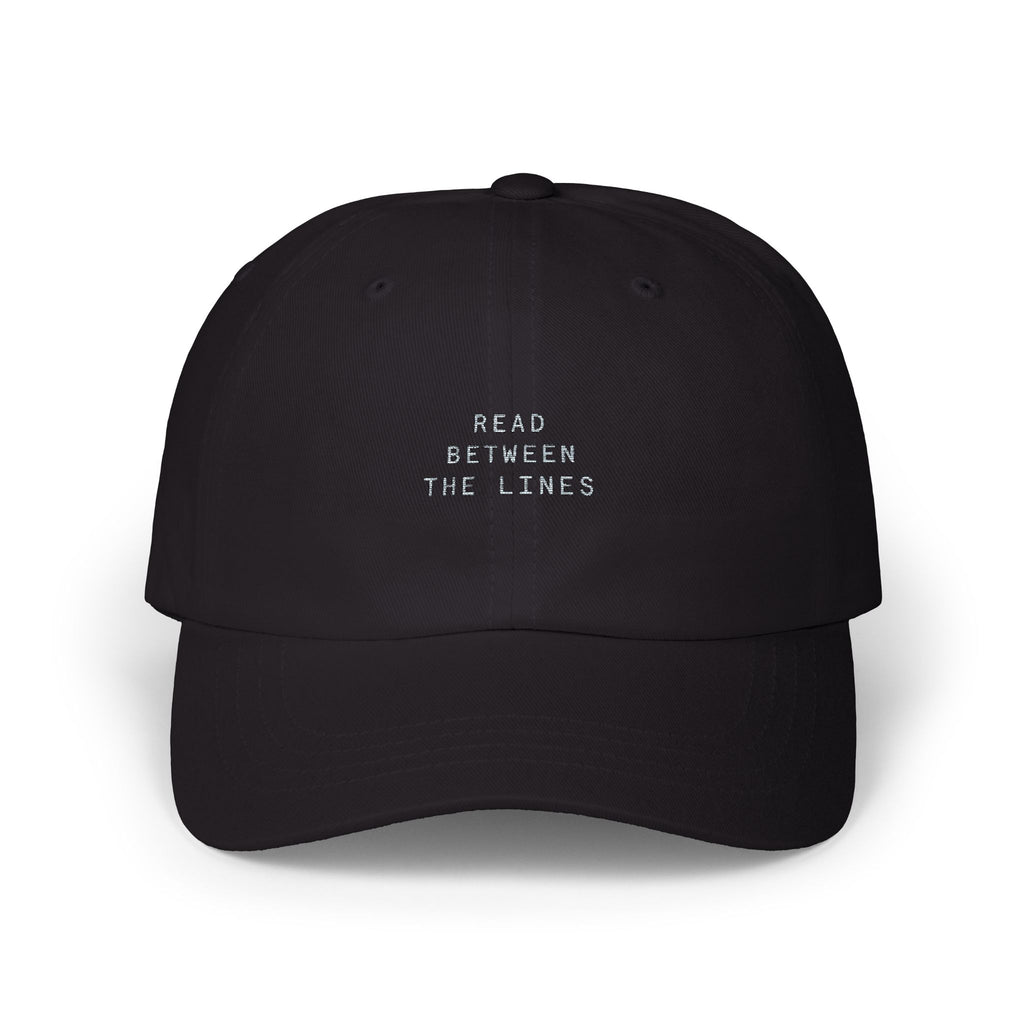 Classic Dad Cap with 'Read Between the Lines'